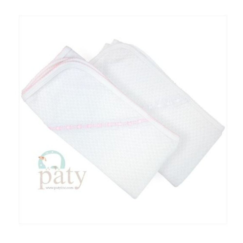 Paty White Baby Blanket